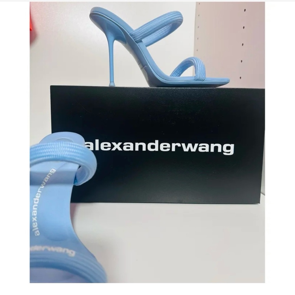 Alexander Wang Blue Stiletto Heels with Minimalist Design